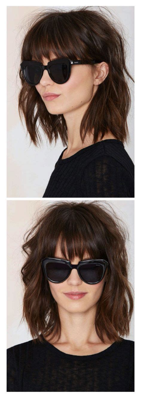 Messy Lob With Bangs Medium Hair Styles Hairstyles With Bangs Bob