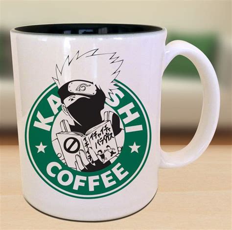 Mugs Are Colored Black Inside Kakashi X Naruto X Starbucks