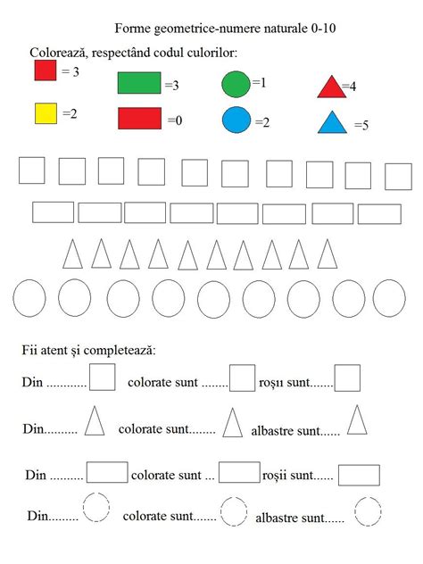 Fișa Conține Figuri Geometrice Plane și Poate Fi Utilizată Cu Succes