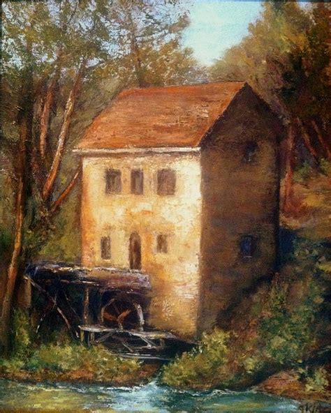The Old Mill Painting By Gail Kirtz Fine Art America