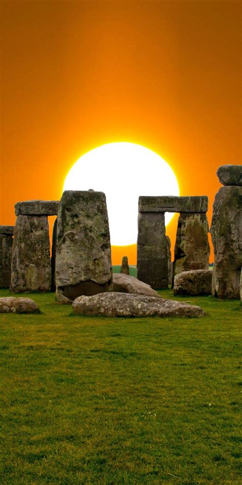 Stonehenge Landscape Sunrise Rocks 1080x2160 Wallpaper Stonehenge