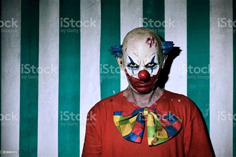 Scary Evil Clown In The Circus Stock Photo Download Image Now Clown