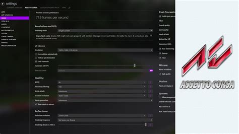 Setting Assetto Corsa Content Manager My Personal Setting YouTube