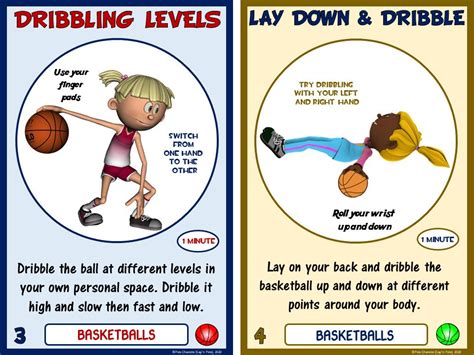 Pe Equipment Challenge Cards 24 Basketball Tasks Includes Powe