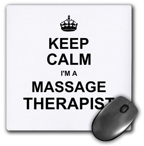 3drose Keep Calm Im A Massage Therapist Funny Profession T Work Pride Mouse Pad 8 By 8
