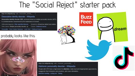 The Social Reject Starter Pack Rstarterpacks