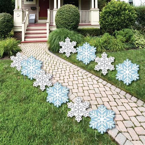 Winter Wonderland Snowflake Lawn Decorations Outdoor Snowflake