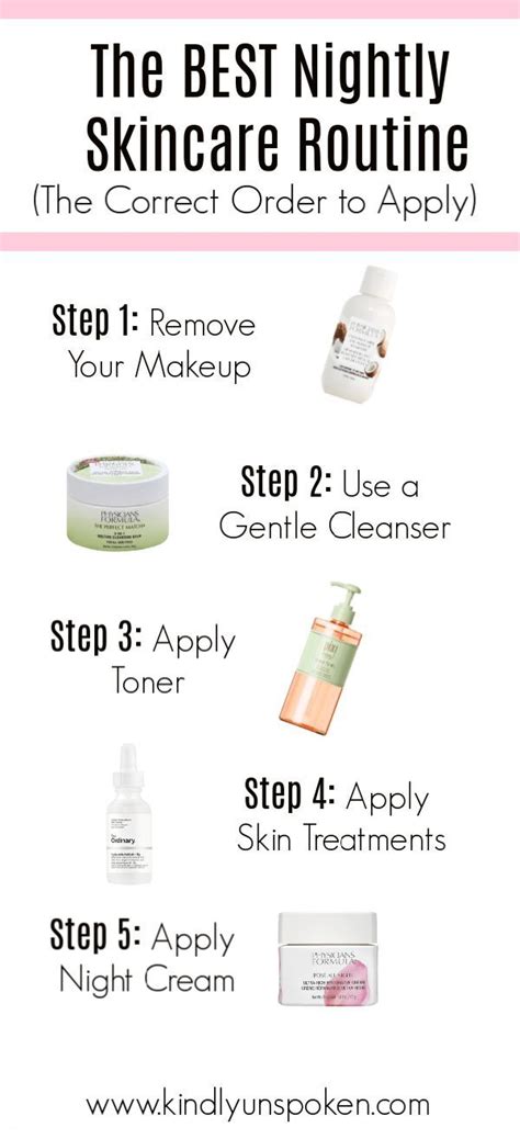 The Best Night Skincare Routine Skin Care Routine How To Apply