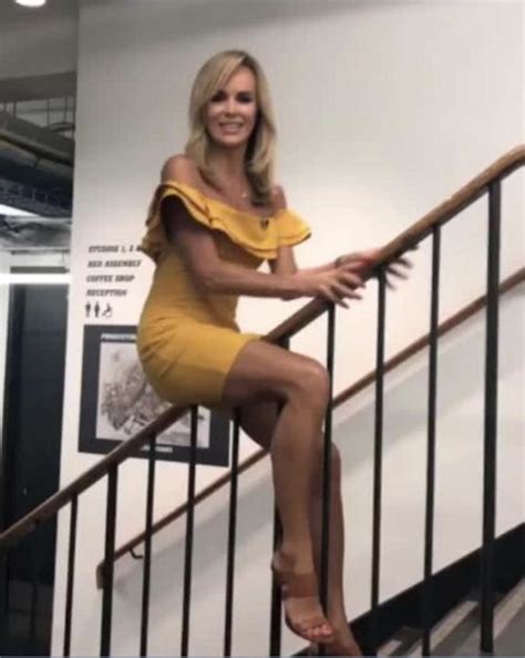 Amanda Holden This Morning Host Flashes Thigh As She Slides Down