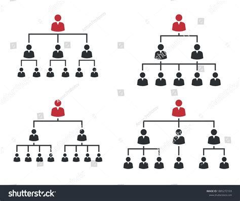 Corporate Hierarchy Pyramid Team Leader People Stock Vector Royalty