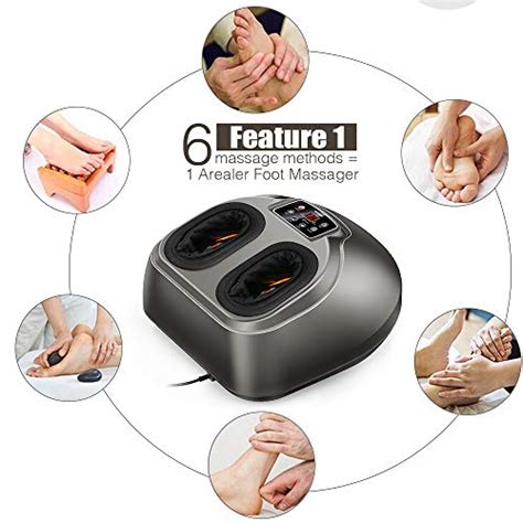 Arealer Foot Massager Machine With Heat Shiatsu Foot Massagers With Remote Control And Lcd