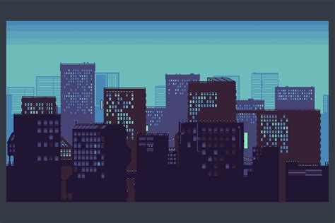 Free City Backgrounds Pixel Art Download