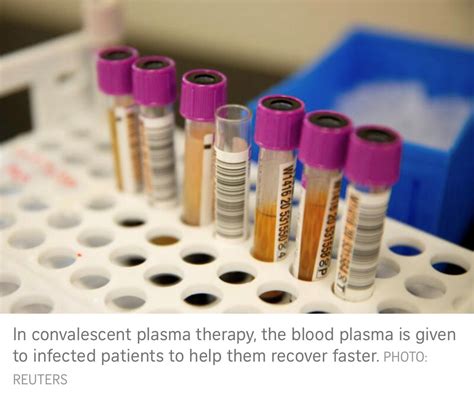 Blood Plasma From Recovered Patients Reserved For Those Not Responding