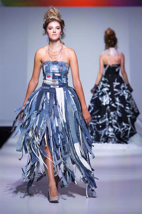 Ellene Mcclay Recycled Dress Denim Fashion Upcycled Fashion
