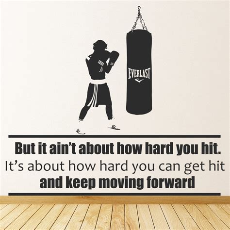 How Hard You Can Hit Wall Sticker Rocky Boxing Quote Wall Decal Sports