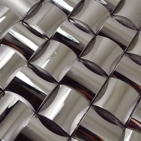 Silver Metal Mosaic Wall Tiles Backsplash Smmt068 Stainless Steel Tiles