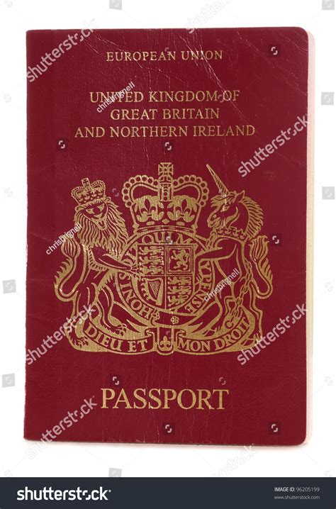 Face the camera directly and make sure to look straight into its lens. British Passport On A White Background Stock Photo ...