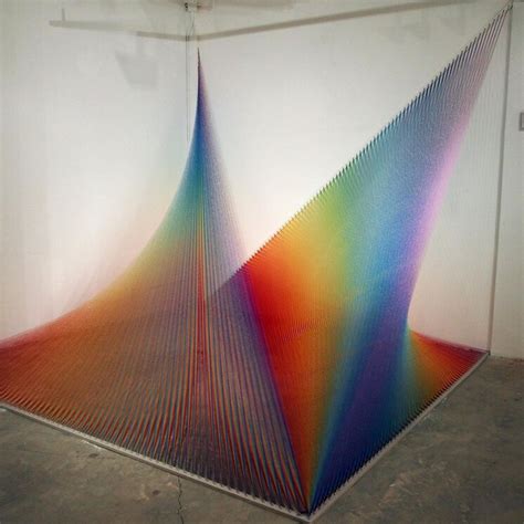 Artist Created A Dazzling Rainbow Installation By Braiding About 60