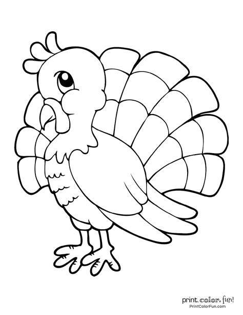 Thanksgiving Turkey Coloring Pages Sketch Coloring Page