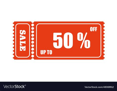 Red Coupon Royalty Free Vector Image Vectorstock
