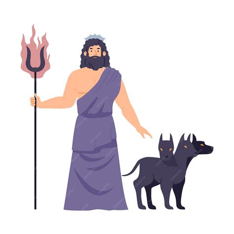 Premium Vector Greek God Of Underworld Hades Or Roman Pluto Flat