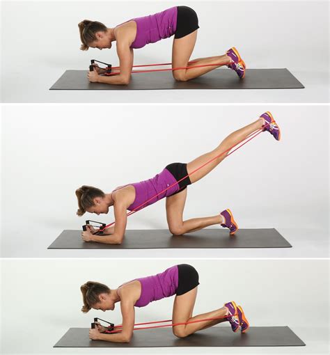 Booty Kicks With Resistance Band Best Butt Exercises Popsugar