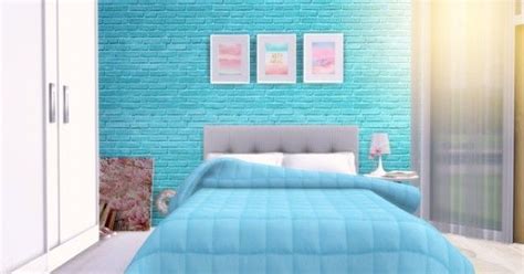 Mony Sims Blue Girl Room Sims 4 Downloads Blue Girls Rooms Sims