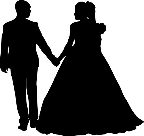 10 Bride And Groom Silhouette Png Transparent
