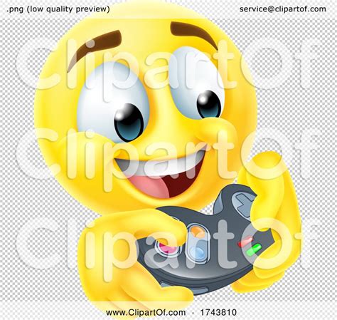 Gamer Video Game Cartoon Emoji Emoticon Face By Atstockillustration