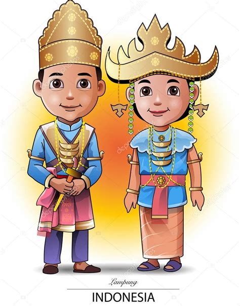 Lampung Traditional Clothing — Stock Vector © Msjeje