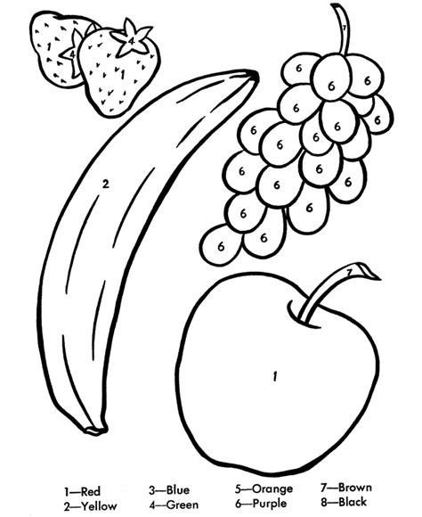Color By Number Coloring Page Learn To Color By Following The Color