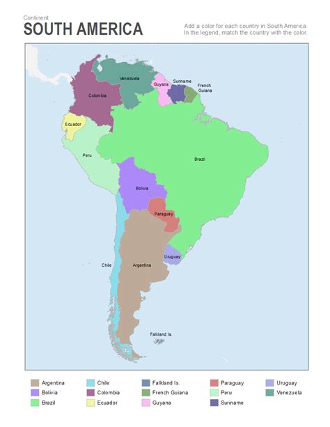 Best Printable South America Map Tristan Website