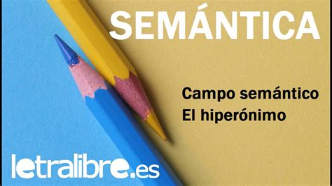 Campo Semántico El Hiperónimo Semántica Lengua Española Youtube
