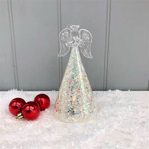 Light up the party night with these light up shot glasses, the shot glasses that make it easier to see what you're drinking at a rave or night time party. Glass Light Up Angel Decoration By Pink Pineapple Home ...