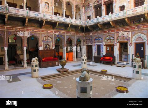 India Rajasthan Shekhawati Mandawa Haveli Stock Photo Alamy