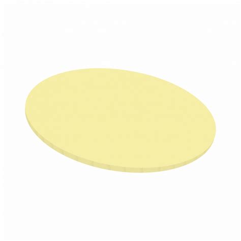 5mm Round Pastel Yellow Matt Masonite Board Pastel Yellow Cake Board