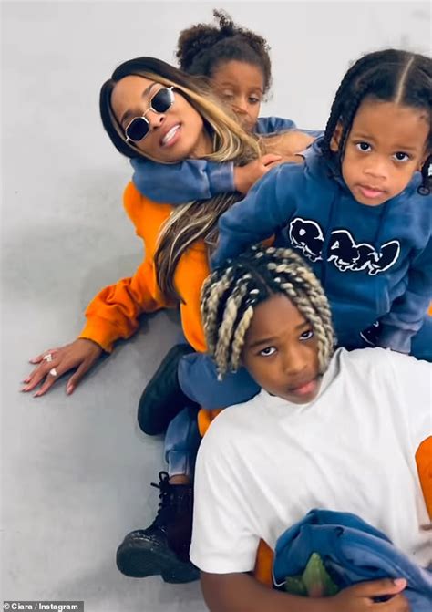 Ciara Rocks A Casual Look As She Enjoys Time With Her Three Children