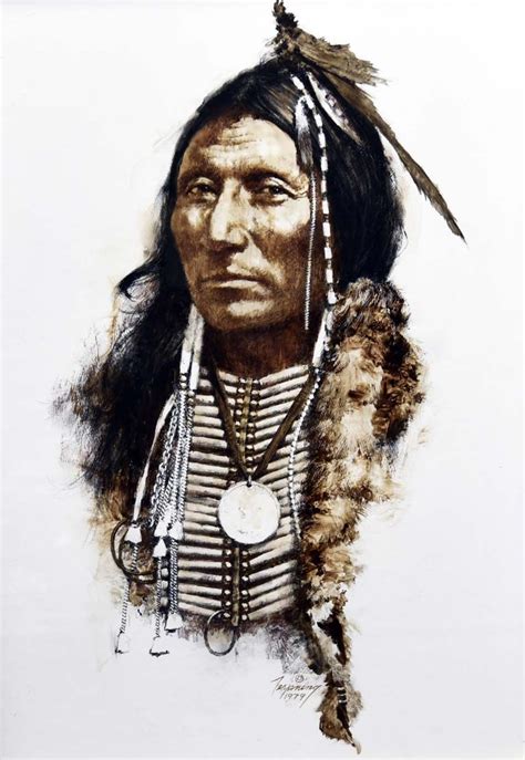 Howard Terpning Kiowa Brave American Indian Artwork Native