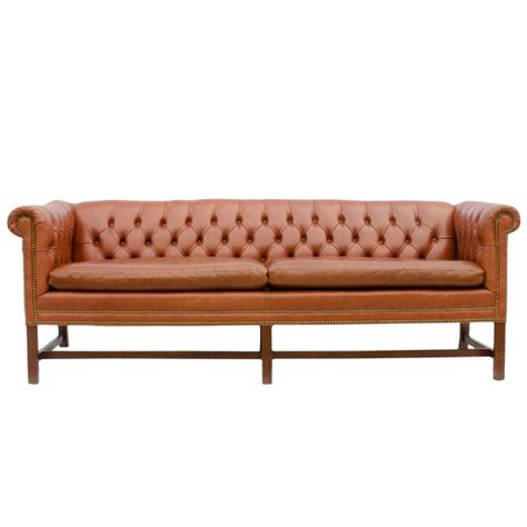 Vintage Tufted Leather Sofa Chairish