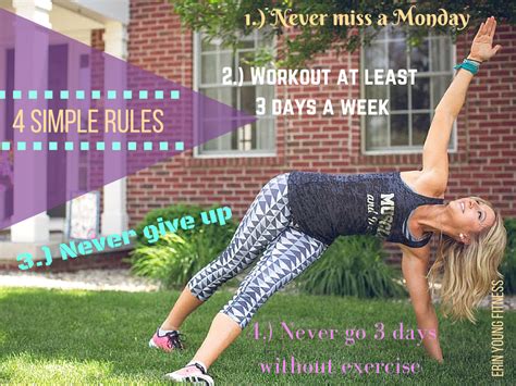 4 Simple Fitness Rules To Live By Erin Young Fitness Easy Workouts