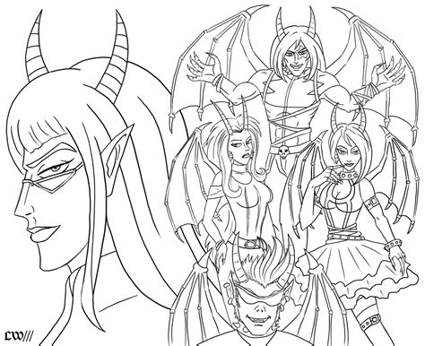 Angels And Demons Coloring Pages At