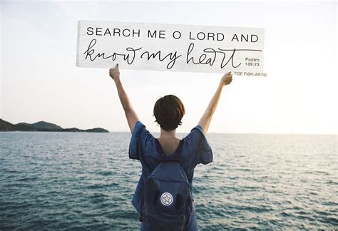 Scripture Sign Search Me O Lord And Know My Heart Canvas Etsy Scripture Signs Gallery Wrap
