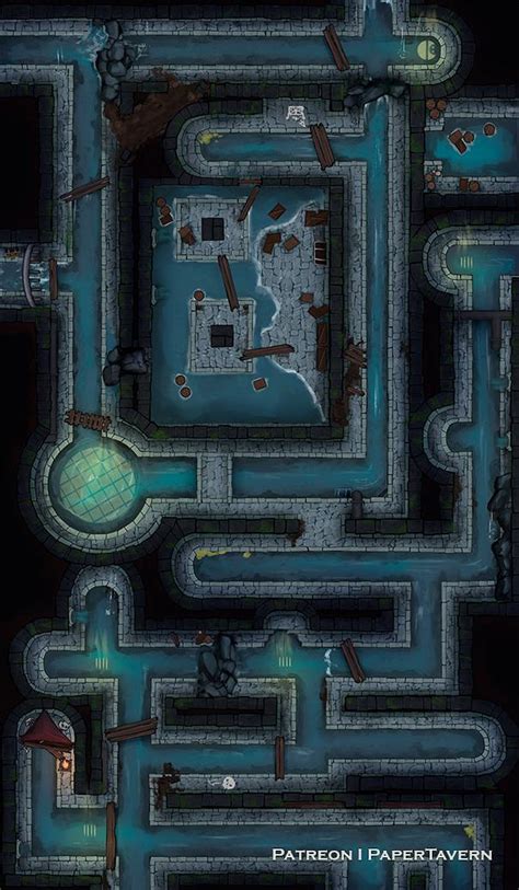 Sewers Battle Map For Dnd By Hassly On Deviantart Tabletop Rpg Maps