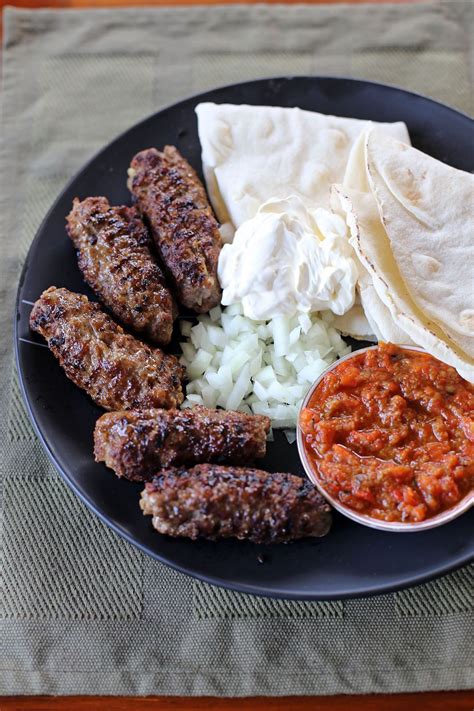 Cevapi Kebab Made Out Of Grilled Minced Meat Or Pork Beef And Or