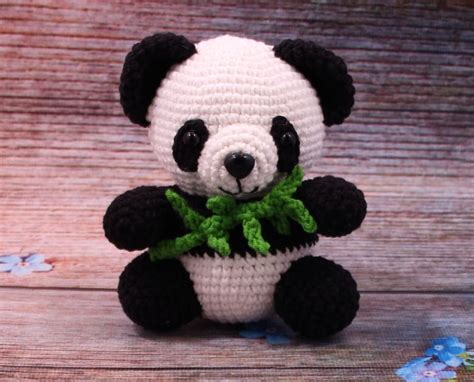 Amigurumi Miniature Panda Toy Panda Handmade Memory Bear Etsy