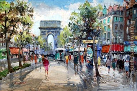 Unknown Artist Paris Street Scene Painting Anysize 50 Off