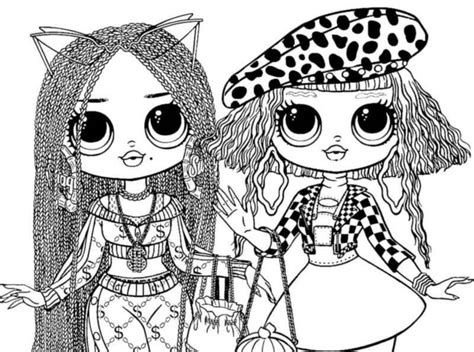 Coloring Page L O L Surprise OMG Dolls Swag Neon Coloring Home