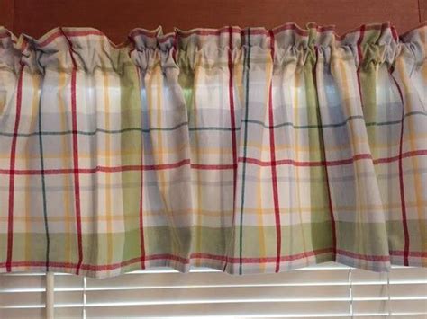 Country Plaid Kitchen Window Valance ~ 52 Inches Wide ~ ~ Shown On A 32