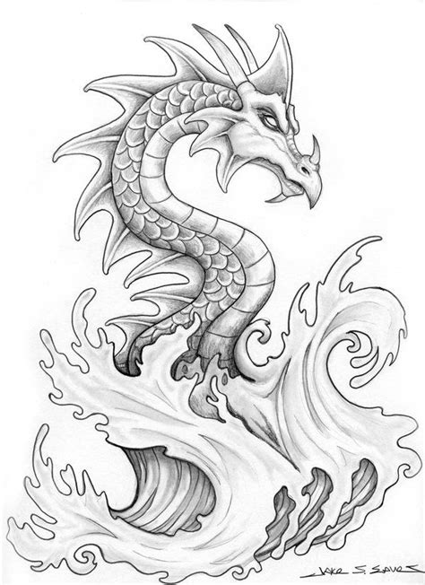 Water Dragon Water Dragon Dragon Drawing Dragon Artwork