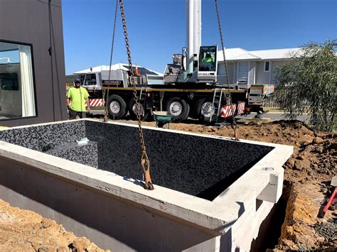 Installation Pics Fully Tiled Concrete Precast Pools Australian Made
